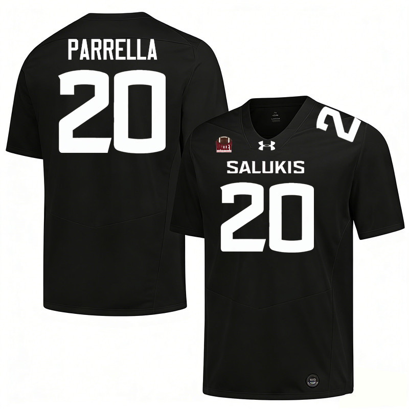 Southern Illinois Salukis #20 Jake Parrella College Football Jerseys,Uniforms-Black